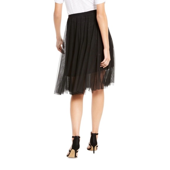 INC Tulle Shimmer Midi Skirt Size Large - Picture 3 of 5